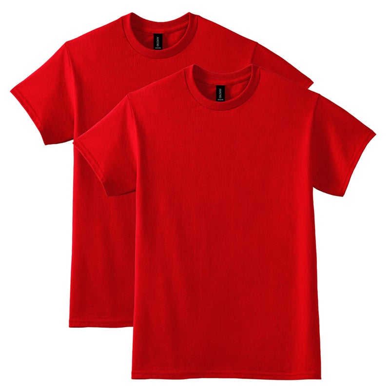 Gildan Unisex Adult Dryblend T-shirt, Style G8000, Multipack Shirt, Red (2-pack), Large US - Image 1